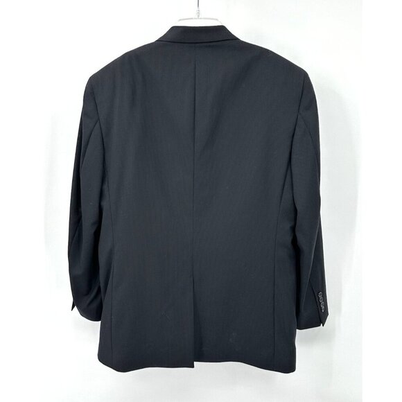 JOS A BANK SIGNATURE COLLECTION 2 piece suit stretch wool pinstripe blue 44R - Picture 6 of 12